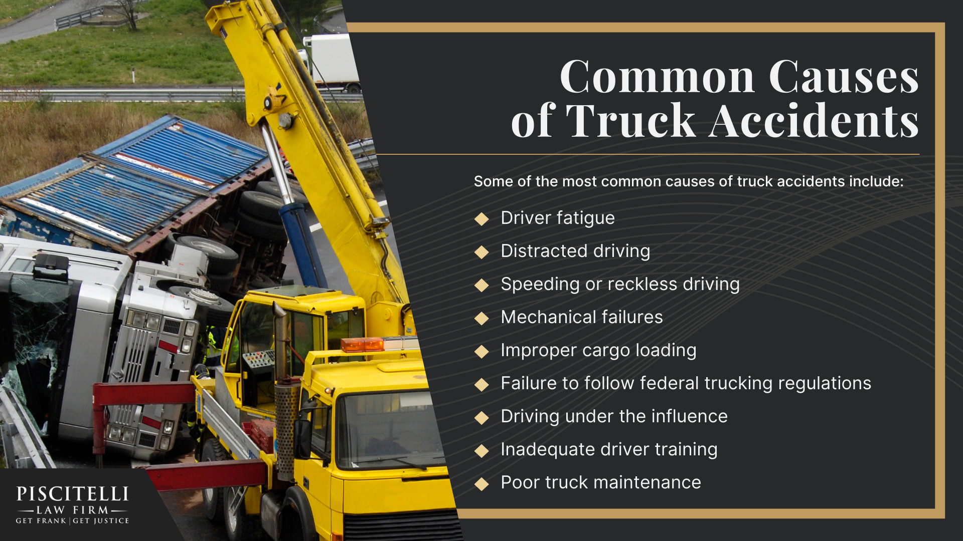 Meet Frank Piscitelli_ One of Cleveland's Top Truck Accident Attorneys; What To Do After a Truck Accident in Cleveland, OH; Gather Evidence for Your Truck Accident Claim; Common Damages in Truck Accident Claims; Who Can Be Held Liable in a Truck Accident Case; The Legal Process for Truck Accident Cases in Ohio; Common Causes of Truck Accidents