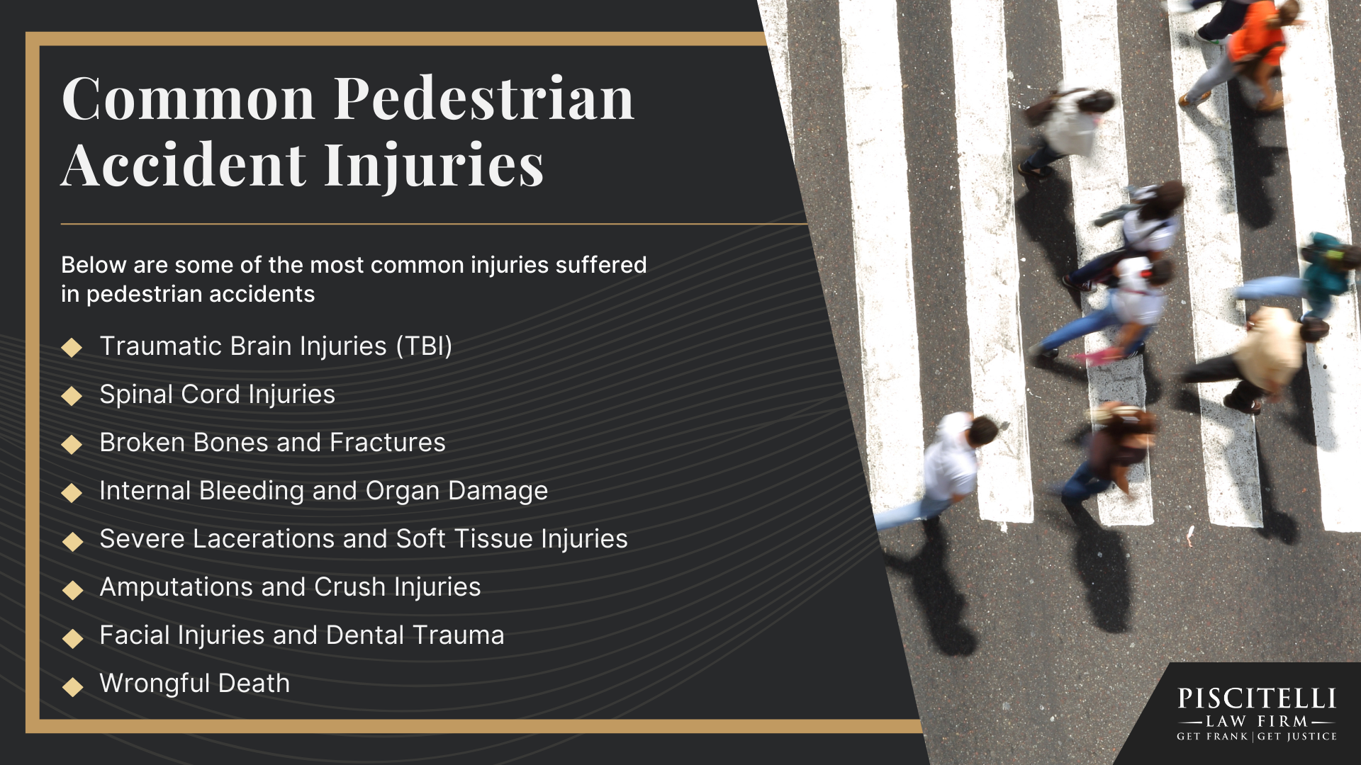Meet Frank Piscitelli_ One of Cleveland's Top Motorcycle Accident Attorneys; What to Do After a Pedestrian Accident in Cleveland, OH; Gathering Evidence for Pedestrian Accident Cases; Damages in a Pedestrian Accident Claim; The Legal Process for a Wrongful Death Lawsuit in Ohio Explained; Common Causes of Pedestrian Accidents; Common Pedestrian Accident Injuries