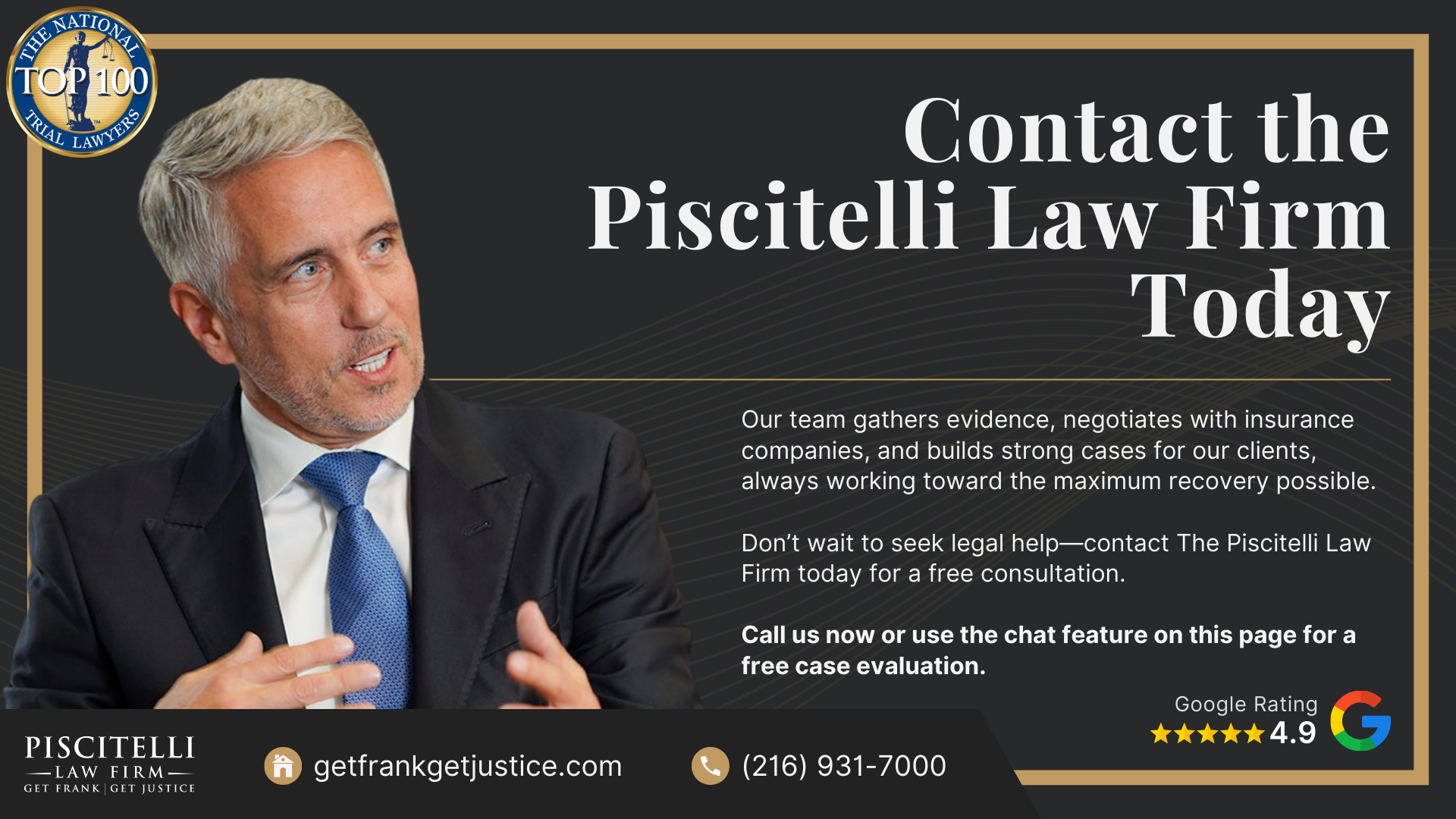 What is a Contingency Fee for a Personal Injury Lawyer; Why Contingency Fee Agreements are Beneficial for Victims of Personal Injuries; Contact the Piscitelli Law Firm Today