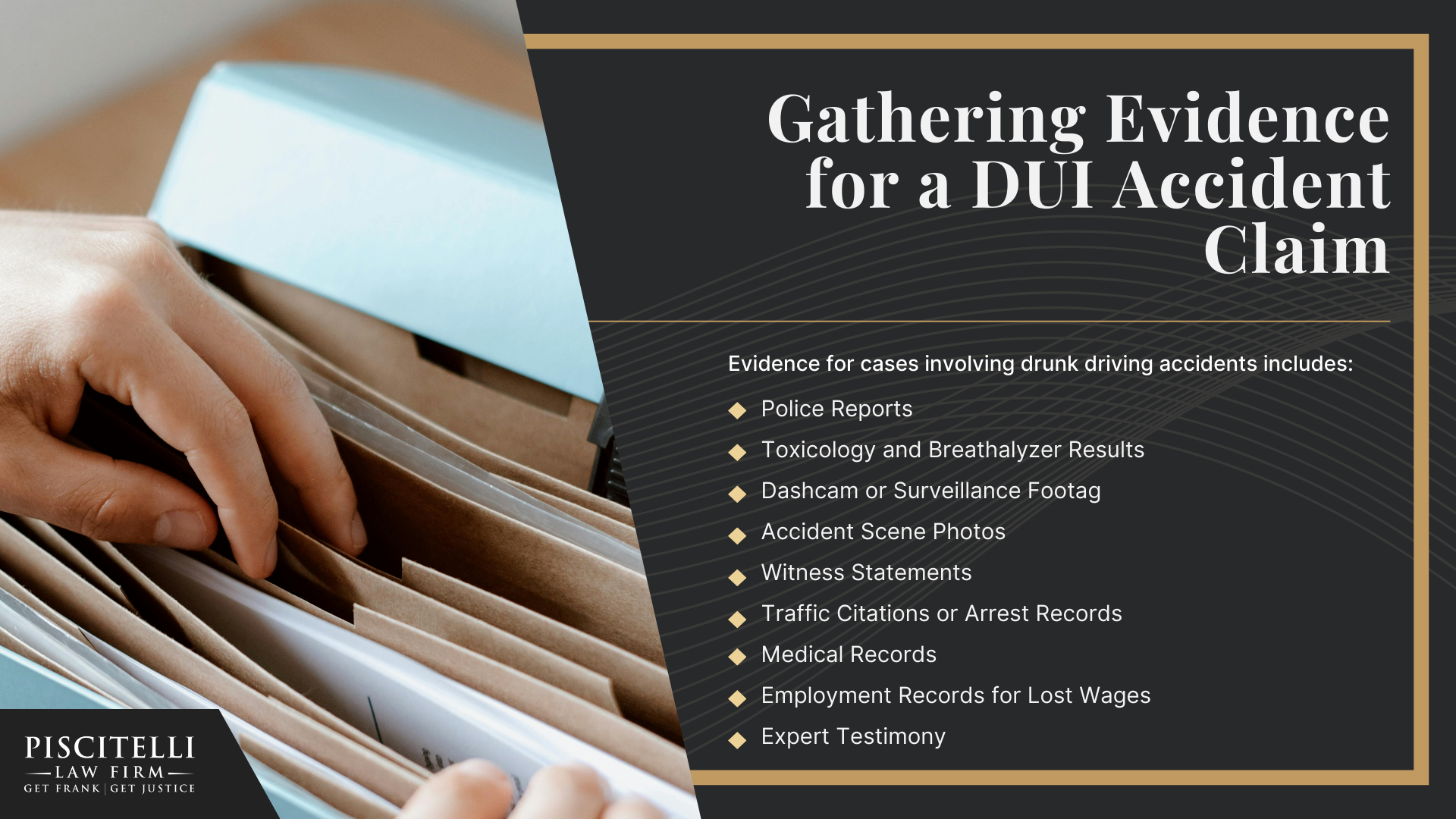 Frank Piscitelli One of Cleveland's Top Drunk Driving Accident Attorneys; What To Do After a Drunk Driving Accident in Cleveland, OH; Meet Our Founder and Experienced Personal Injury Attorney_ Frank Piscitelli; Gathering Evidence for a DUI Accident Claim