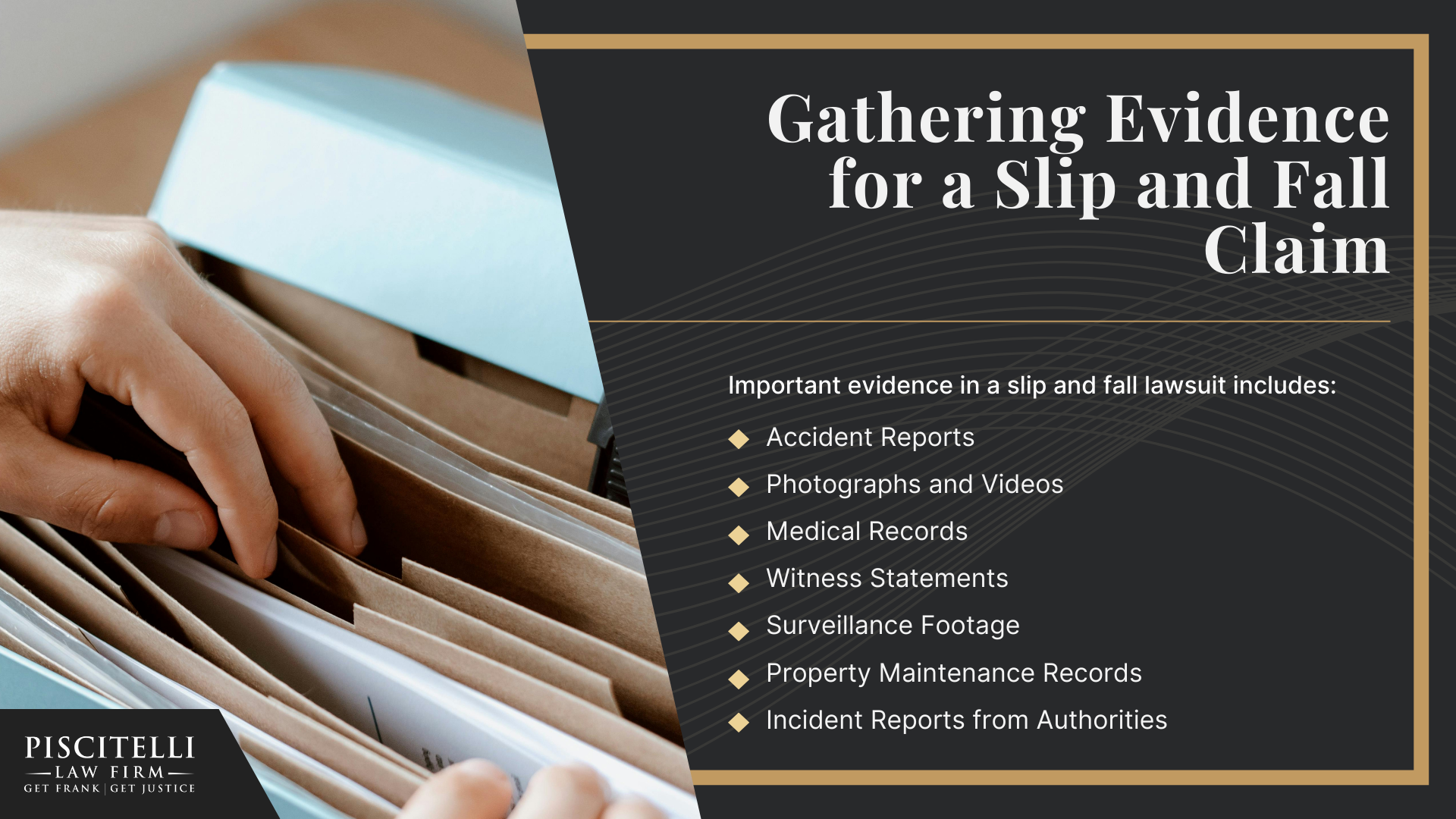 Meet Our Founder and Experienced Slip and Fall Attorney_ Frank Piscitelli; The Legal Process for Slip and Fall Claims in Ohio Explained; Gathering Evidence for a Slip and Fall Claim