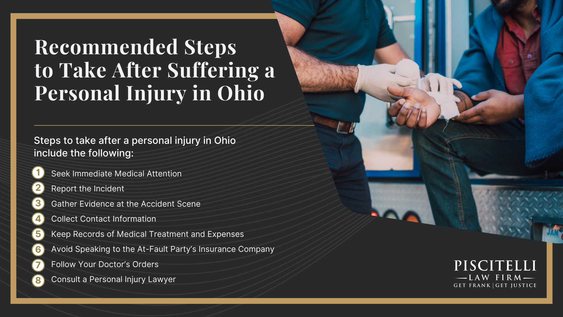 Steps of the Ohio Personal Injury Lawsuit Process Explained; What Compensation Can You Recover in an Ohio Personal Injury Lawsuit; Recommended Steps to Take After Suffering a Personal Injury in Ohio