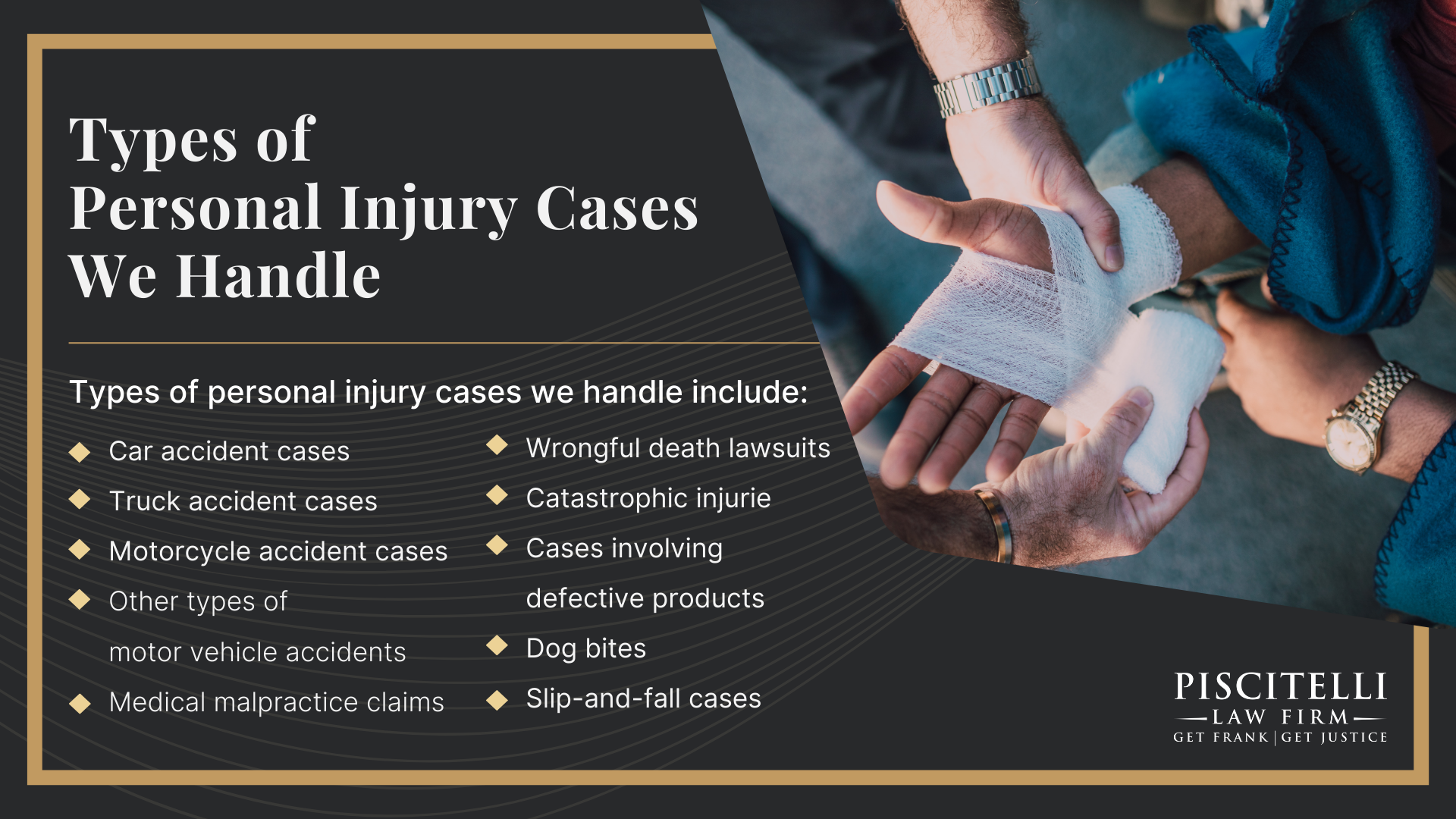 Meet Frank Piscitelli; Types of Personal Injury Cases We Handle