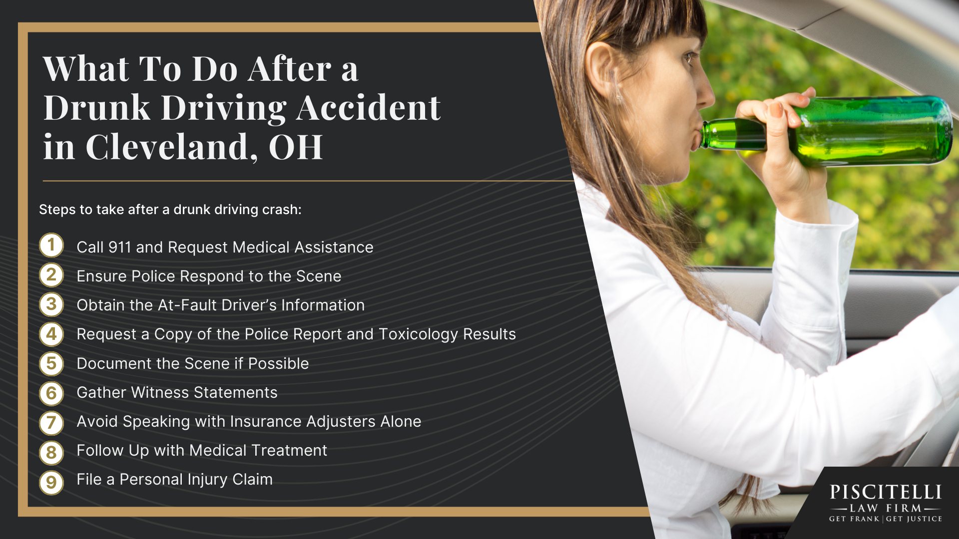 Frank Piscitelli One of Cleveland's Top Drunk Driving Accident Attorneys; What To Do After a Drunk Driving Accident in Cleveland, OH
