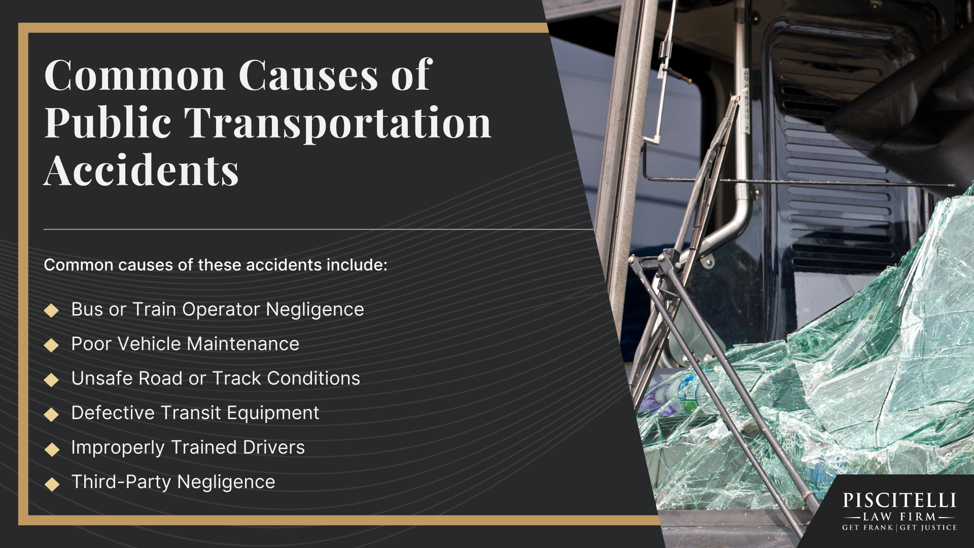 Frank Piscitelli_ One of Mentor's Top Public Transportation and Bus Accident Lawyers; What to Do After a Public Transportation Accident in Mentor, OH; Gather Evidence for a Public Transportation Injury Claim; Damages in a Public Transportation Accident Claim; Types of Public Transportation Accidents; Common Causes of Public Transportation Accidents