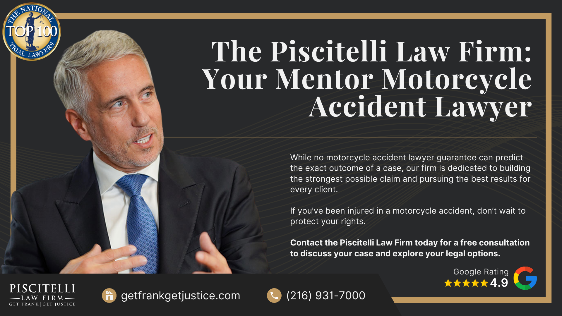 Meet Frank Piscitelli_ One of Mentor's Top Motorcycle Accident Attorneys; What to Do After a Motorcycle Accident in Mentor, OH_ Steps to Take; Gathering Evidence for a Motorcycle Accident Claim; Common Damages in Motorcycle Accident Cases; What is the Legal Process for a Motorcycle Accident Claim in Ohio; Common Causes of Motorcycle Accidents in Mentor, OH; Common Motorcycle Injuries; The Piscitelli Law Firm_ Your Mentor Motorcycle Accident Lawyer